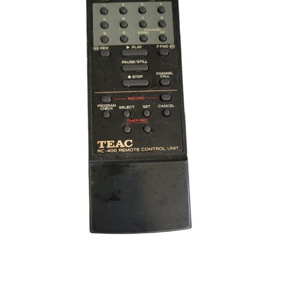 Genuine Teac VCR TV Remote Control RC-400 Tested And Works - Picture 3 of 3